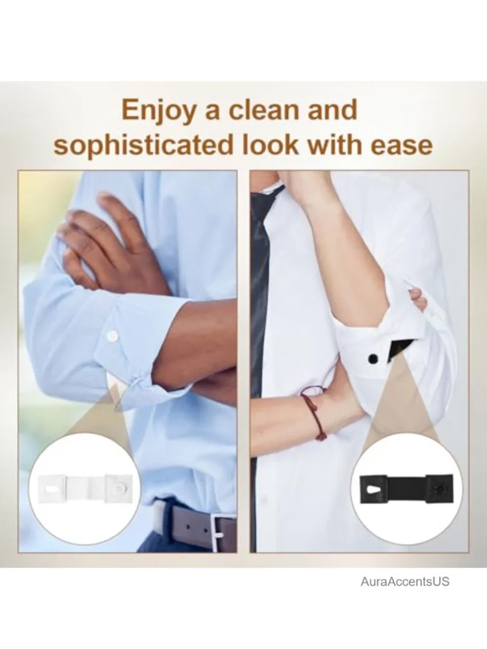 Elastic Anti-Slip Shirt Sleeve Holder Cuff Garters Adjustable Armbands for Work